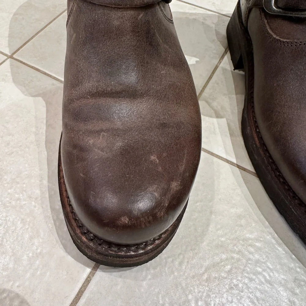 Frye Brown Leather Ankle Boots - Picture 9 of 12
